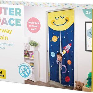 Good Banana Outer Space Doorway Curtain Room Divider Split Panels Ties